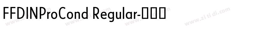 FFDINProCond Regular字体转换